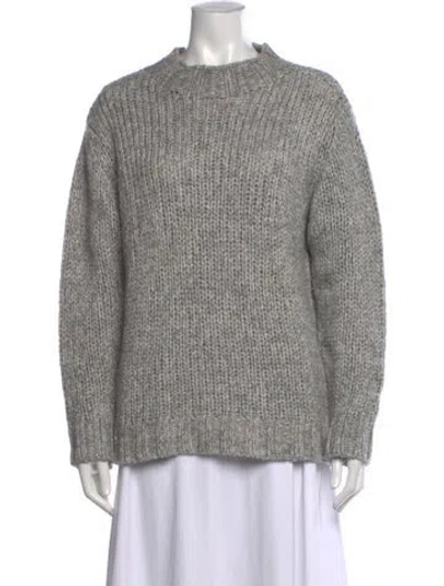 Pre-owned Jenni Kayne Mock Neck Sweater In Gray