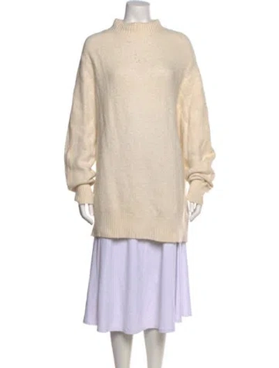 Pre-owned Jenni Kayne Mock Neck Sweater In Neutral