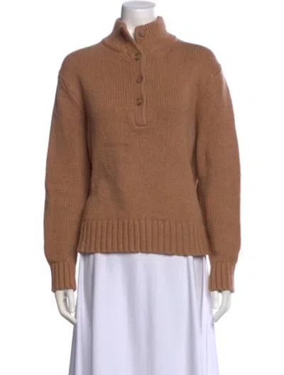 Pre-owned Jenni Kayne Mock Neck Sweater In Neutral