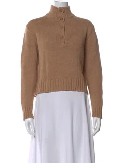 Pre-owned Jenni Kayne Mock Neck Sweater In Neutral