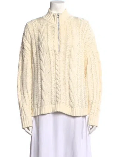 Pre-owned Jenni Kayne Mock Neck Sweater In Neutrals