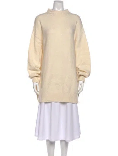 Pre-owned Jenni Kayne Mock Neck Sweater W/ Tags In White