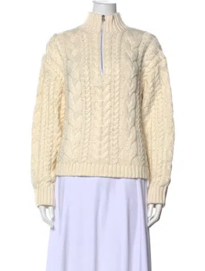 Pre-owned Jenni Kayne Mock Neck Sweater W/ Tags In White