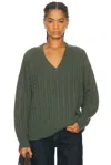 Jenni Kayne Nell V-neck Sweater In Green