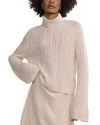 Jenni Kayne Nell Cable-knit Wool-cashmere Turtleneck Sweater In Ivory