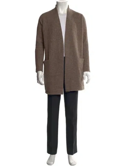 Pre-owned Jenni Kayne Open Front Long Sleeve Cardigan In Brown