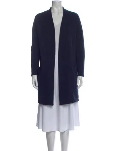 Pre-owned Jenni Kayne Open Front Sweater In Blue