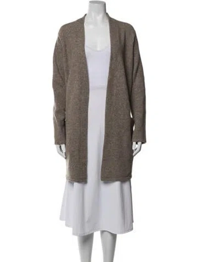 Pre-owned Jenni Kayne Open Front Sweater In Grey