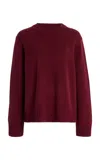 Jenni Kayne Cashmere Oversized Crewneck Sweater In Burgundy