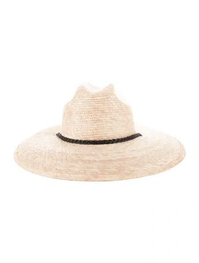 Pre-owned Jenni Kayne Palm Leaf Wide Brim Sun Hat In Neutrals