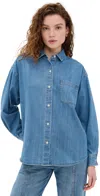 Jenni Kayne Parker Oversized Denim Shirt In Denim