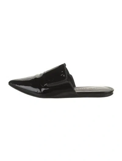 Pre-owned Jenni Kayne Patent Leather Mules In Black