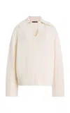 Jenni Kayne Phoebe Cashmere Polo Shirt In Ivory