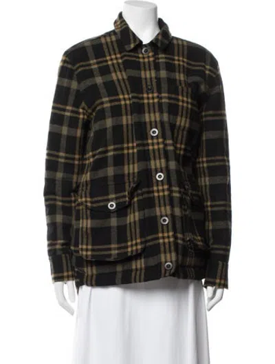 Pre-owned Jenni Kayne Plaid Print Jacket In Black