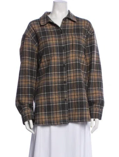 Pre-owned Jenni Kayne Plaid Print Jacket In Multi