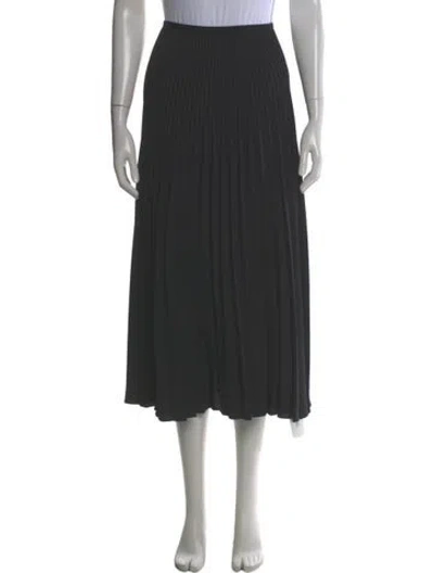 Pre-owned Jenni Kayne Pleated Accents Midi Length Skirt In Gray