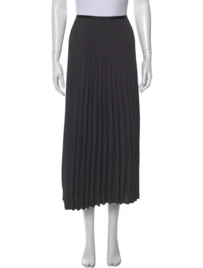 Pre-owned Jenni Kayne Pleated Accents Midi Length Skirt W/ Tags In Gray