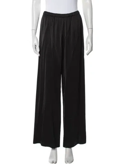 Pre-owned Jenni Kayne Pleated Accents Pajamas In Black