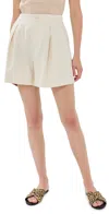 JENNI KAYNE PLEATED SHORTS IVORY