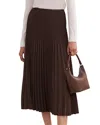 Jenni Kayne Pleated Skirt In Chocolate