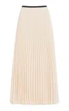 Jenni Kayne Womens Ivory Pleated High-waist Woven Midi Skirt In Ivory