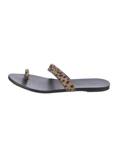 Pre-owned Jenni Kayne Ponyhair Animal Print Slides