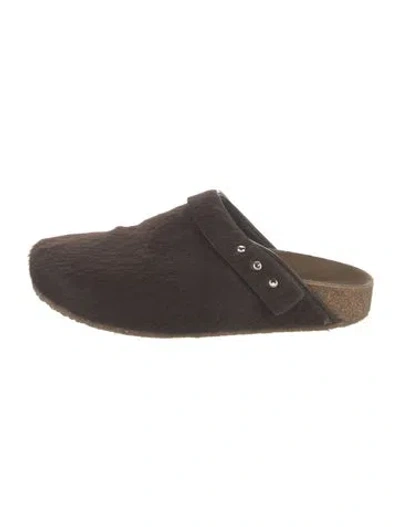 Pre-owned Jenni Kayne Ponyhair Slides In Brown