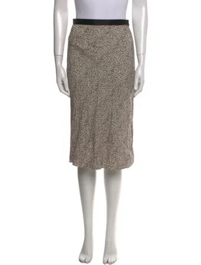 Pre-owned Jenni Kayne Printed Knee-length Skirt In Neutral