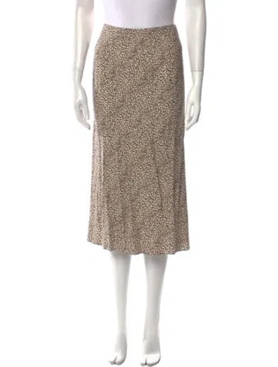 Pre-owned Jenni Kayne Printed Knee-length Skirt In Neutral
