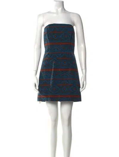 Pre-owned Jenni Kayne Printed Mini Dress In Black