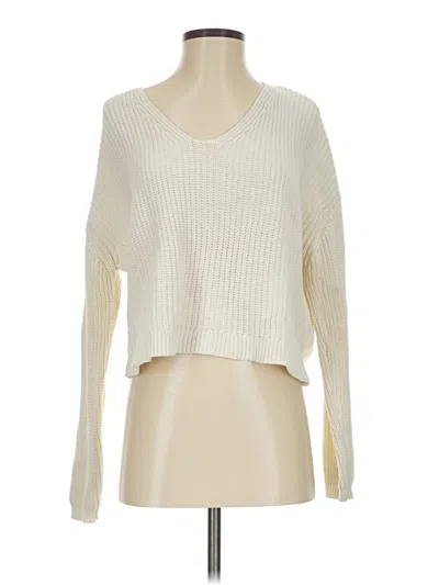 Pre-owned Jenni Kayne Pullover Sweater In White
