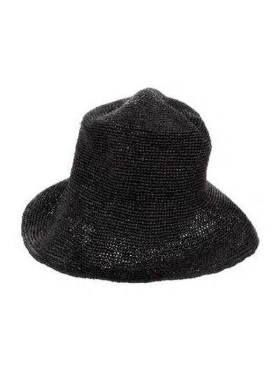 Pre-owned Jenni Kayne Raffia Hat In Black