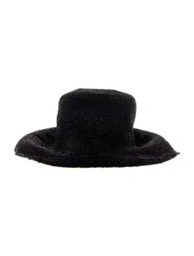 Pre-owned Jenni Kayne Raffia Sun Hat In Black