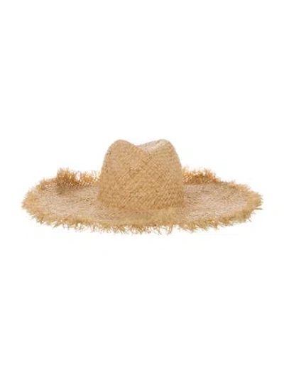 Pre-owned Jenni Kayne Raffia Sun Hat In Neutral