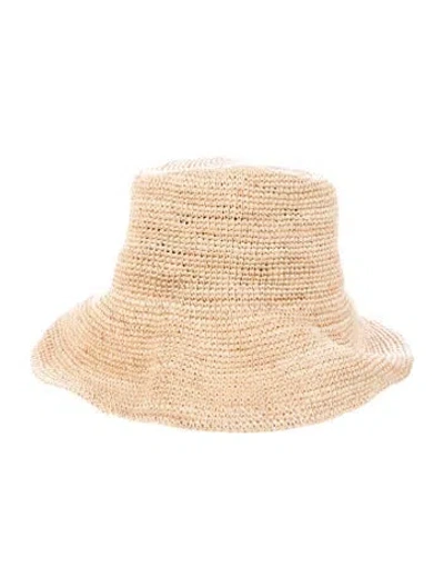 Pre-owned Jenni Kayne Raffia Sun Hat In Neutral