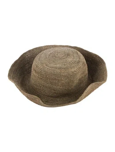 Pre-owned Jenni Kayne Raffia Sun Hat In Neutral