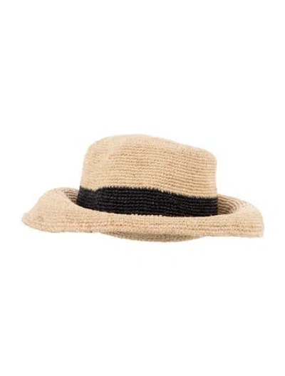 Pre-owned Jenni Kayne Raffia Sun Hat In Neutral