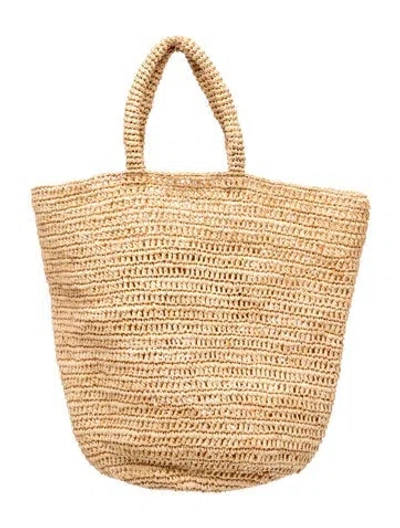 Pre-owned Jenni Kayne Raffia Tote In Neutrals