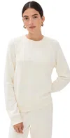 Jenni Kayne Cotton Fisherman Sweater In Cream