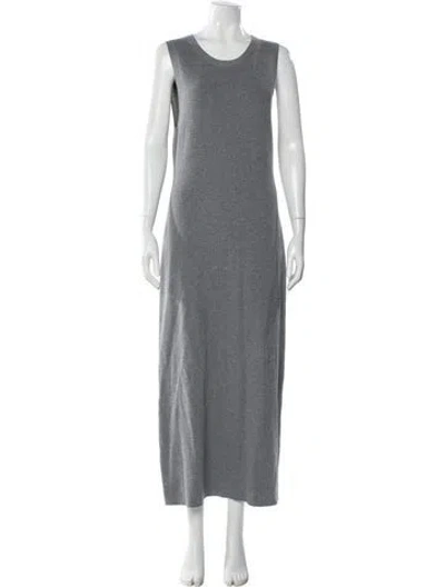 Pre-owned Jenni Kayne Scoop Neck Long Dress In Gray