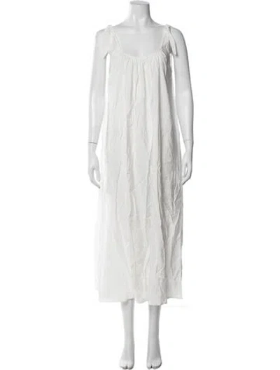 Pre-owned Jenni Kayne Scoop Neck Long Dress In Neutrals