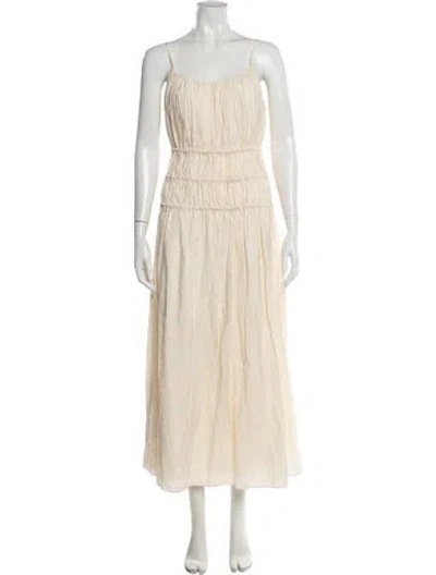 Pre-owned Jenni Kayne Scoop Neck Midi Length Dress W/ Tags In Neutral