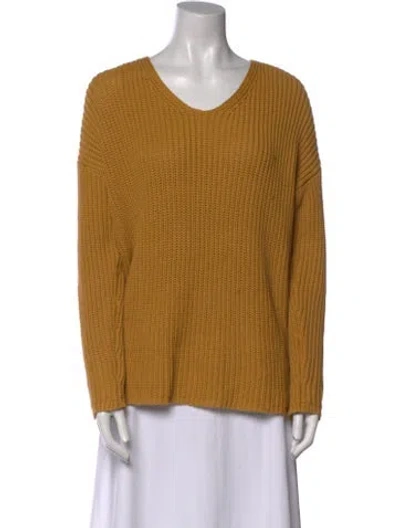 Pre-owned Jenni Kayne Scoop Neck Sweater In Yellow
