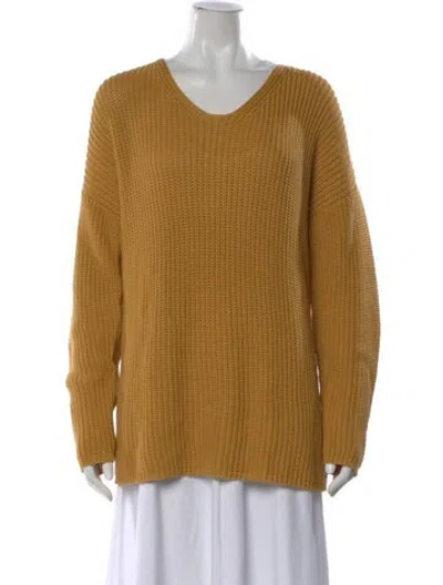 Pre-owned Jenni Kayne Scoop Neck Sweater In Yellow