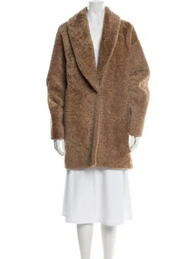 Pre-owned Jenni Kayne Shearling Coat In Brown
