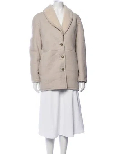 Pre-owned Jenni Kayne Shearling Coat In Neutrals
