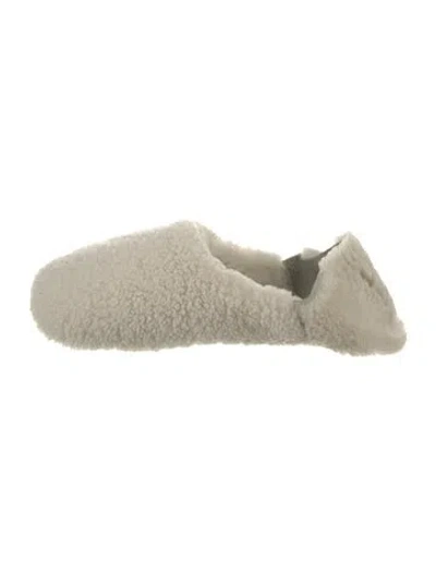 Pre-owned Jenni Kayne Shearling Flats In Neutral