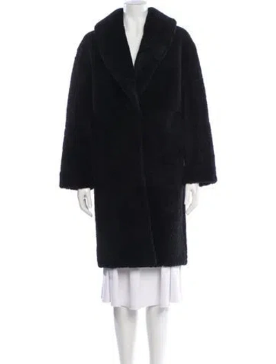 Pre-owned Jenni Kayne Shearling Fur Coat In Blue