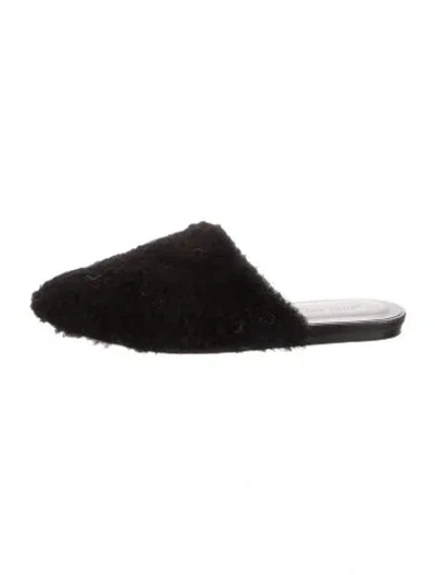 Pre-owned Jenni Kayne Shearling Mules In Black