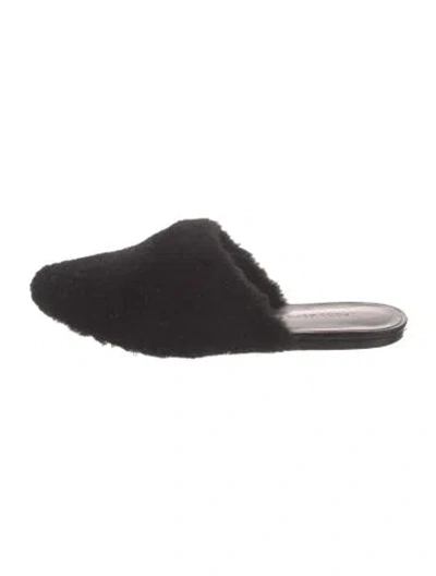 Pre-owned Jenni Kayne Shearling Mules In Black